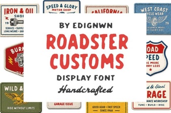 Roadster Customs Font – Bold Display Typeface for Headlines