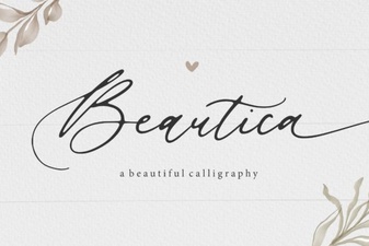 Beautica Calligraphy Font for Elegant Creative Design Projects